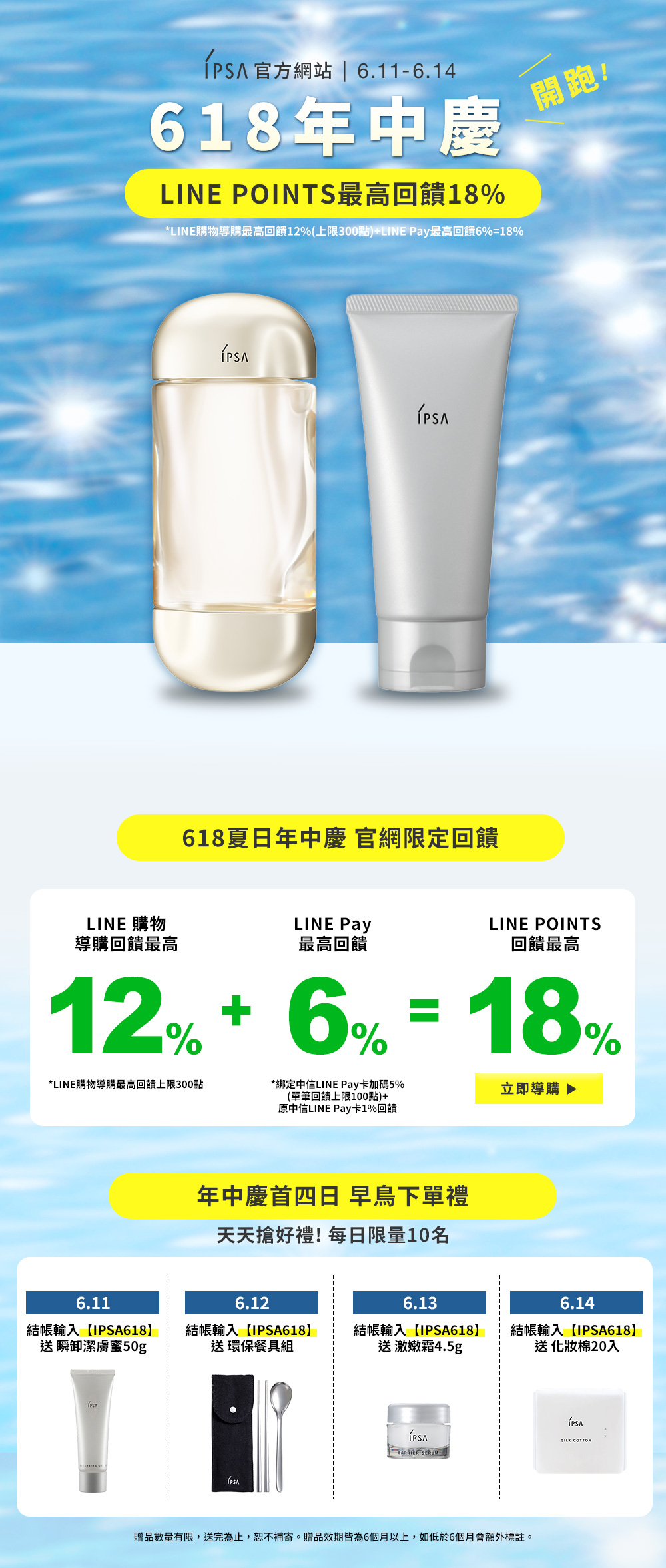 618年中慶 LINE POINTS最高回饋18%