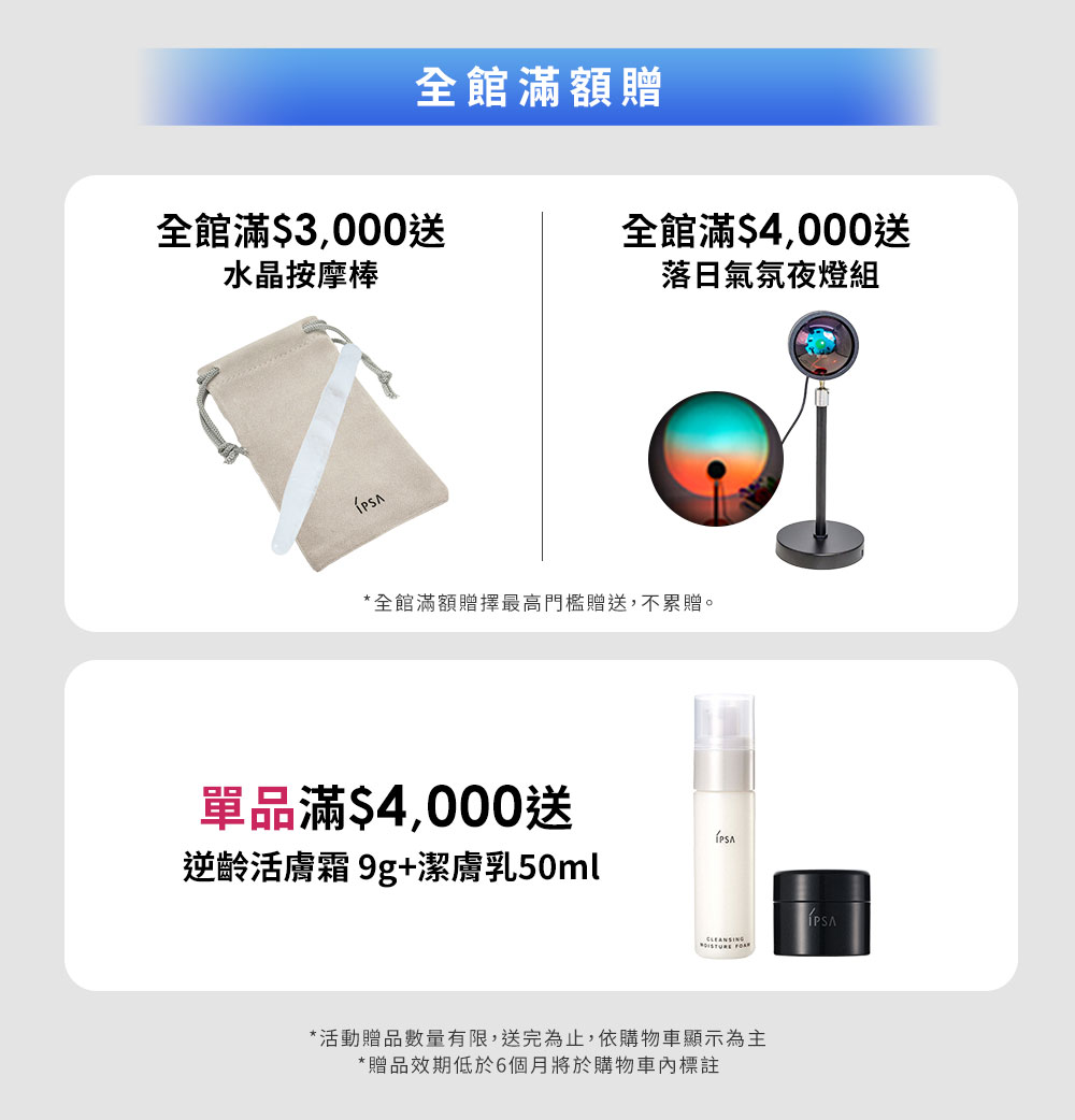 全館滿額贈