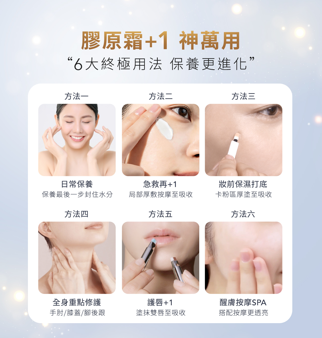 膠原霜+1 神萬用 6大終極用法保養更進化